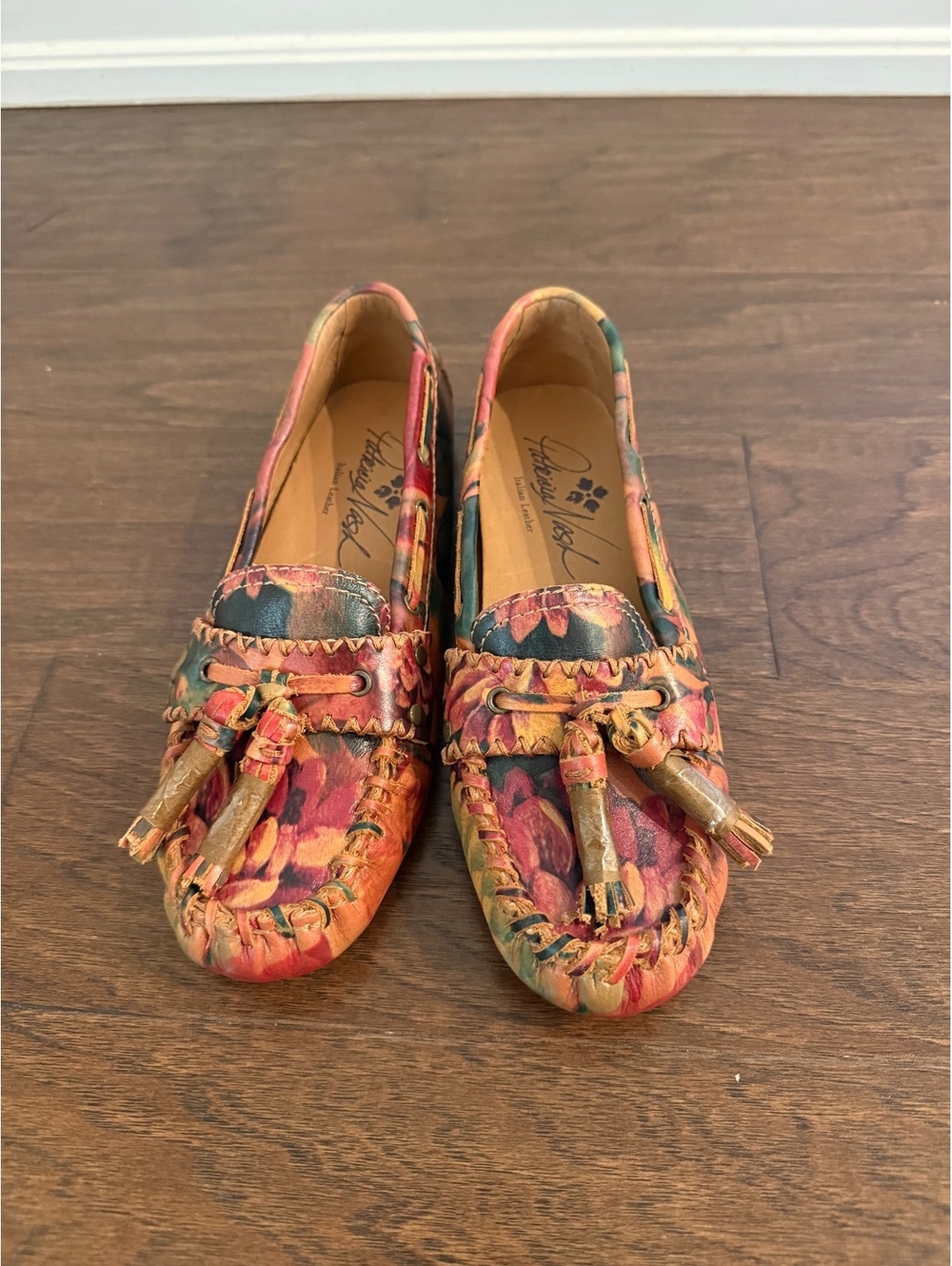 NWOT Patricia Nash Women's Domenica Driving Loafer hand painted floral sz 8